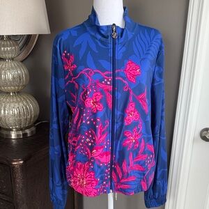 Lilly Pulitzer Floral Blue and Pink Women's Jacket